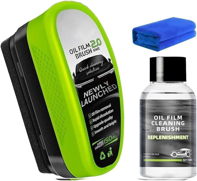 Diehous Oil-Free Car Glass Brushes, 2.0 Upgrade Clearvision Car Windshield Cleaner,Oil Film Cleaning Brush for Cars Window, Clearvision Cars Windshield Cleaner Tool, Prevents Rain and Fog (1SET) - Image 1